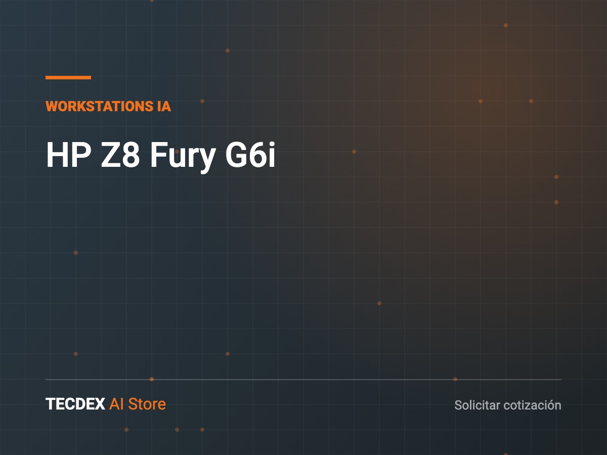 HP Z8 Fury G6i, equipo de infraestructura para inteligencia artificial disponible vía TECDEX